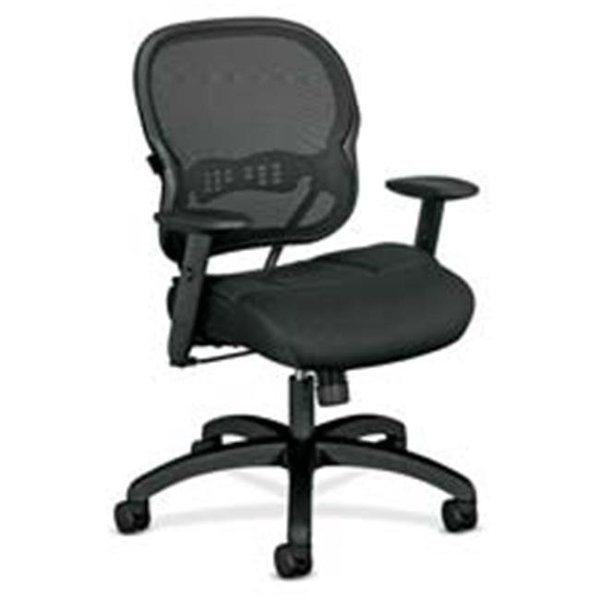 Hon Basyx Basyx BSXVL712MM10 Mid-Back Chair- 29-.50xin.x28-.50in.x41-.75in.- Black Fabric BSXVL712MM10